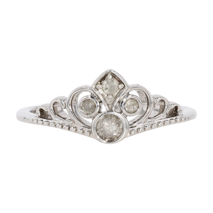 Sterling Silver Diamond Fashion Ring