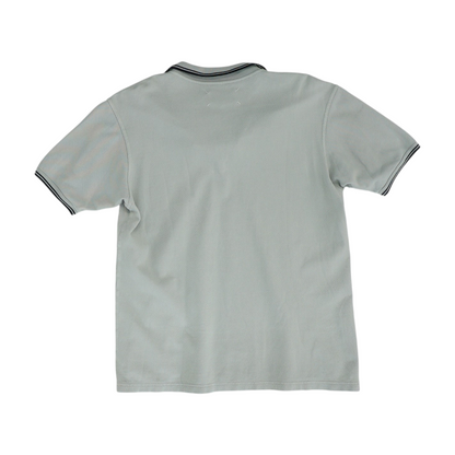Gray Solid Short Sleeve Polo