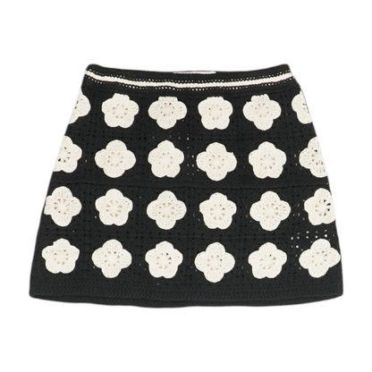 Black Floral Skirt