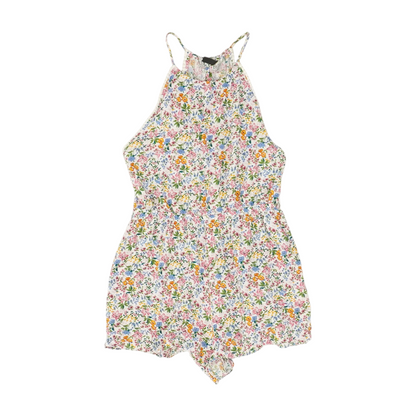 White Floral Romper