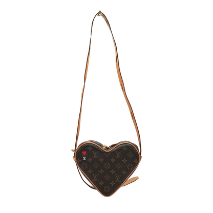 Game On Coeur Gold Shoulder Bag in Monogram Canvas,