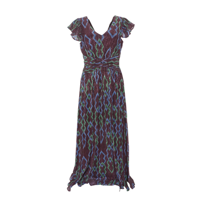 Brown Abstract Maxi Formal
