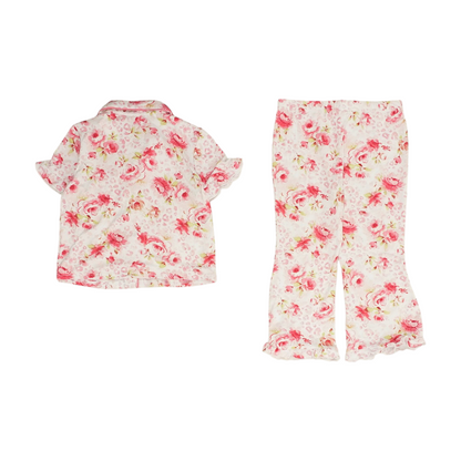 Pink Floral Pajama Set