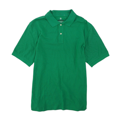 Green Solid Short Sleeve Polo