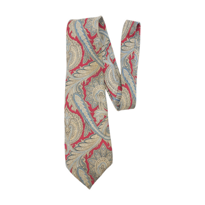 Vintage Red Paisley Neck Tie