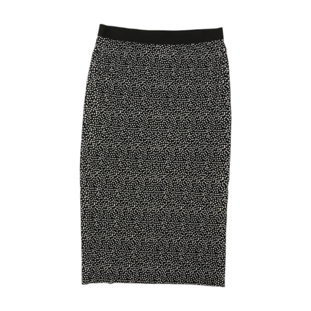 Black Polka Dot Midi Skirt