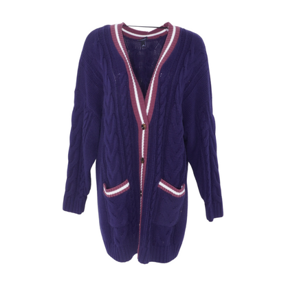 Navy Plus Cardigan Sweater