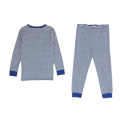 Blue Striped Pajama Set