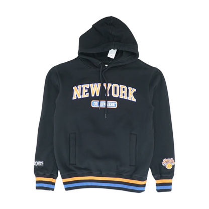 Black New York Knicks Solid Hoodie Pullover