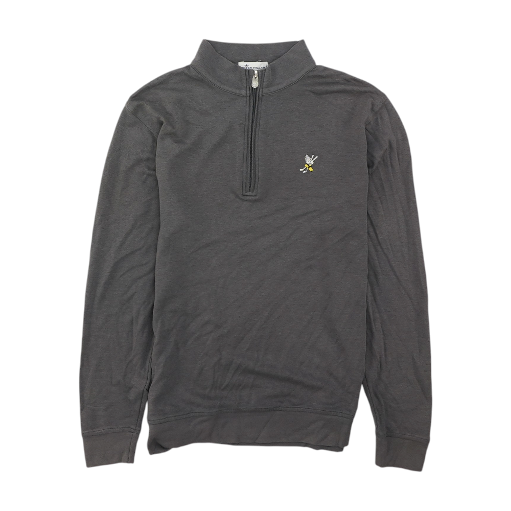 Gray Solid 1/4 Zip Pullover