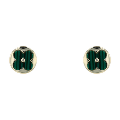 Sterling Silver Malachite Stud Earrings
