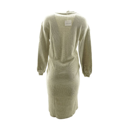 Beige Midi Maternity Dress