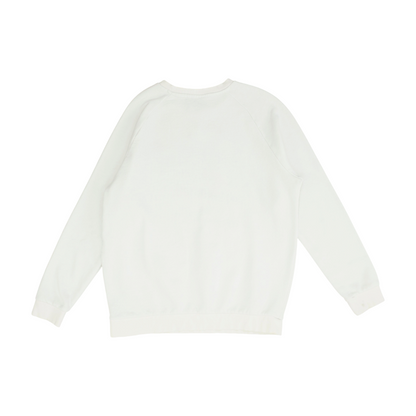 White Solid Sweatshirt Pullover