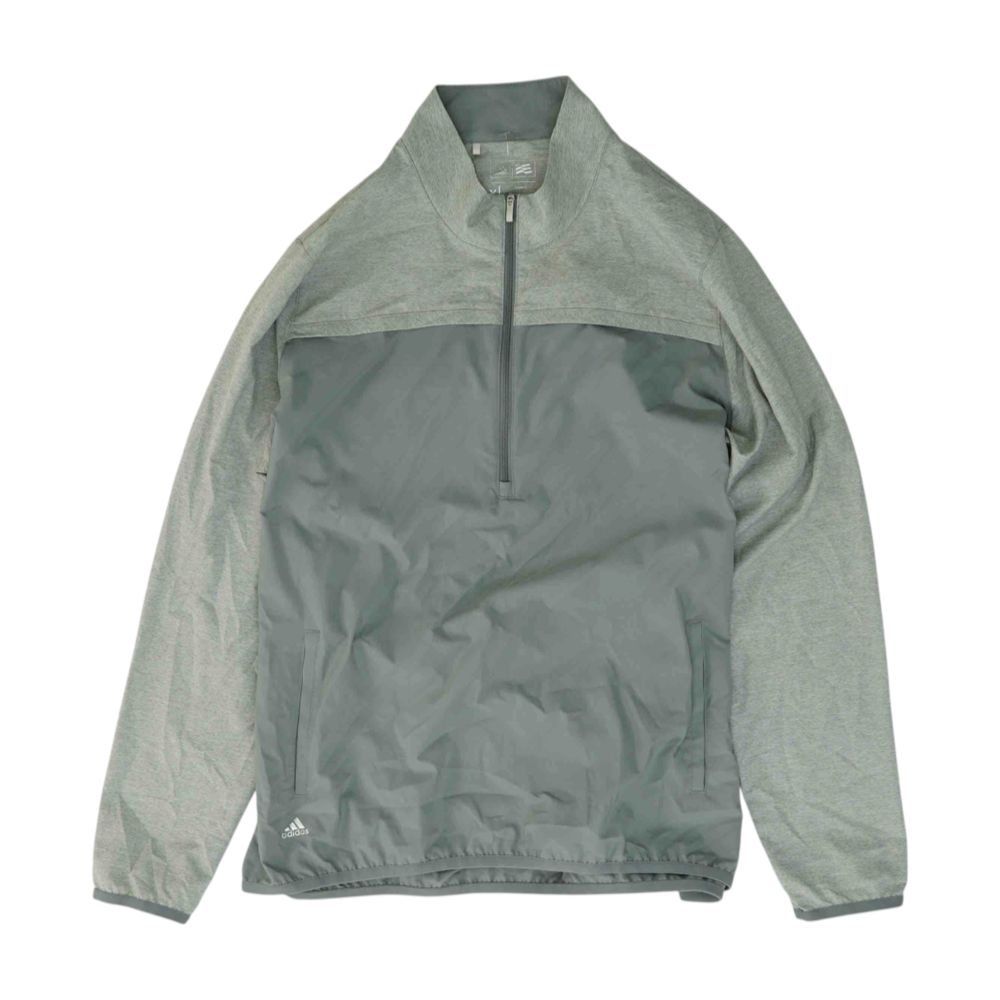 Gray Color Block 1/4 Zip Pullover