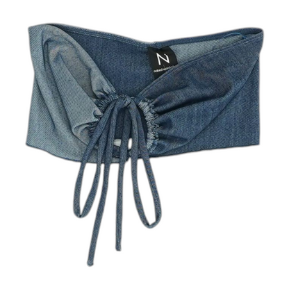 Blue Cropped Blouse