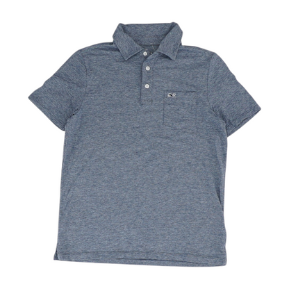 Navy Solid Short Sleeve Polo