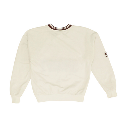 White Solid Sweatshirt Pullover