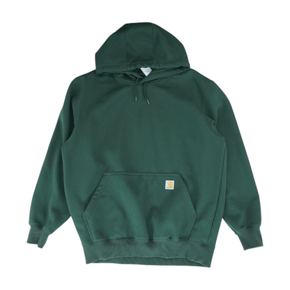Green Solid Hoodie Pullover