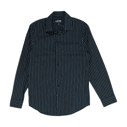 Black Striped Long Sleeve Button Down