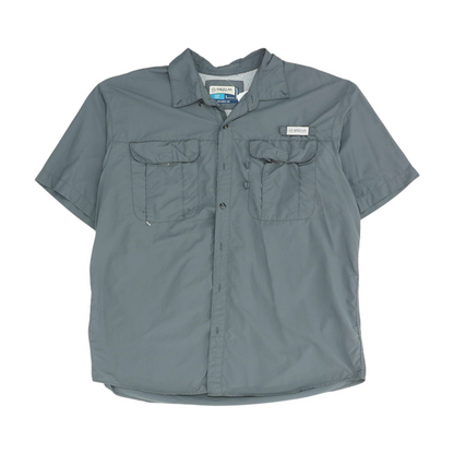 Gray Solid Outdoor Button Down