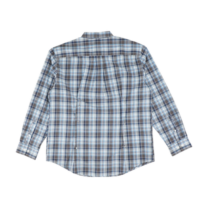 Blue Plaid Long Sleeve Button Down