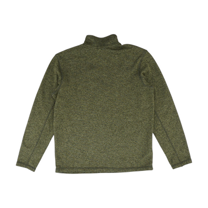 Green Solid 1/4 Zip Pullover