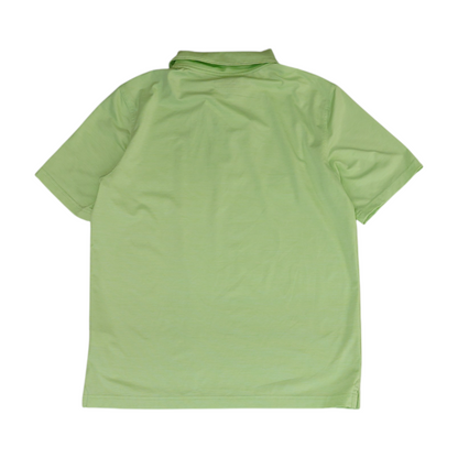 Green Striped Short Sleeve Polo