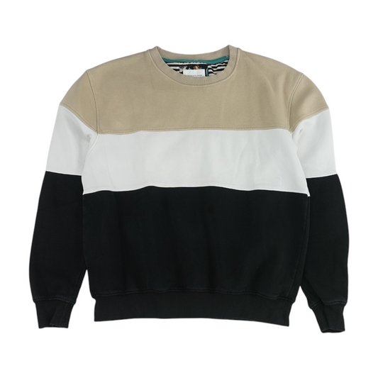 Tan Color Block Sweatshirt Pullover