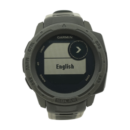 45mm Instinct Solar Gray Smartwatch Black Band S/M