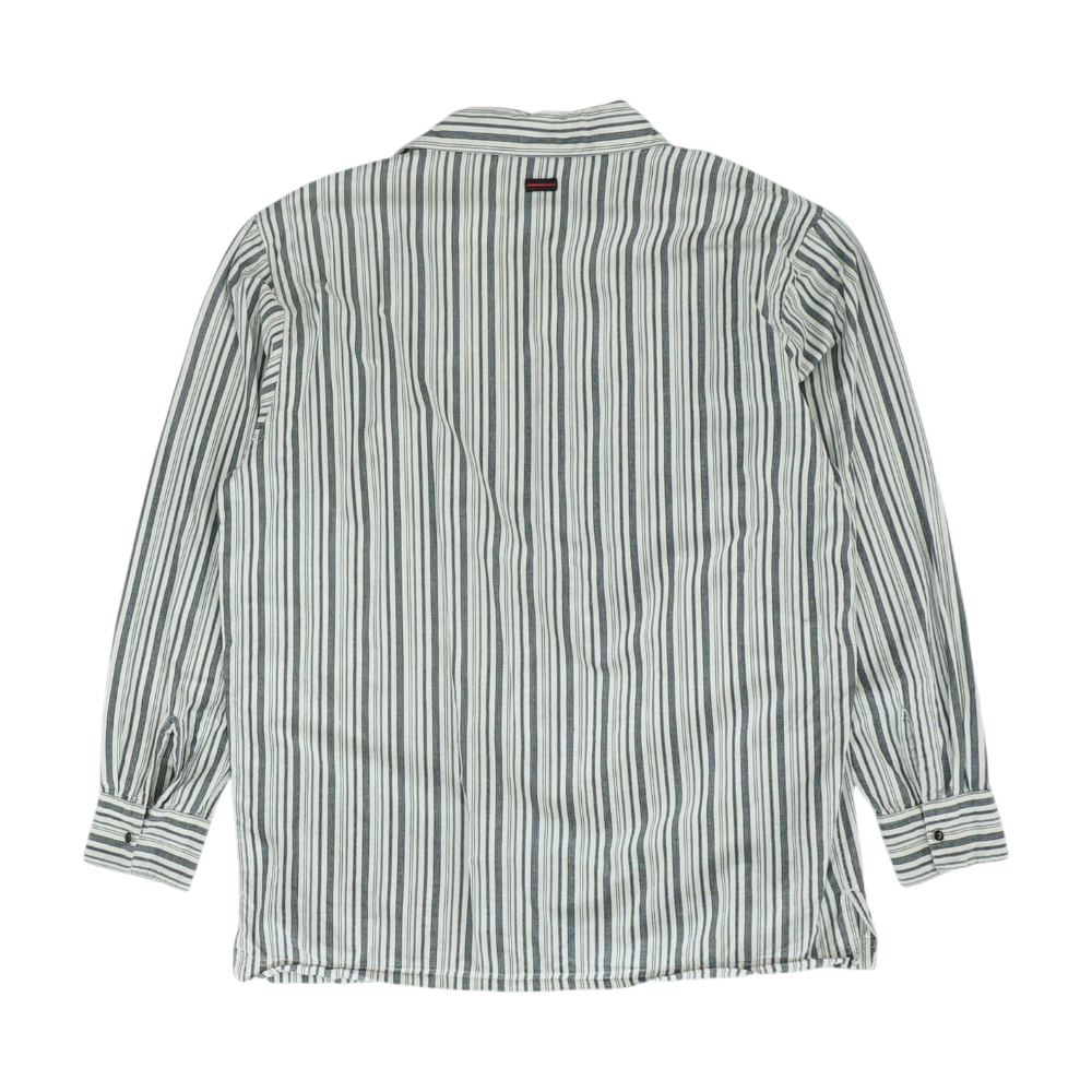 Gray Striped Long Sleeve Button Down