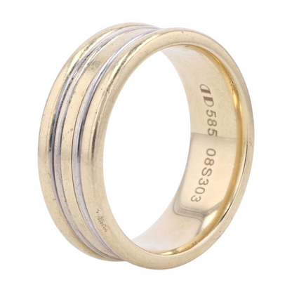 14K Two-Tone Gold Band