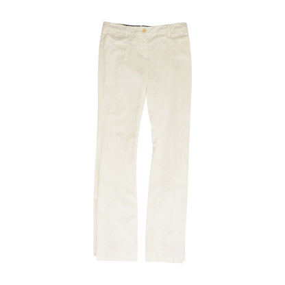 White Solid Chino Pants