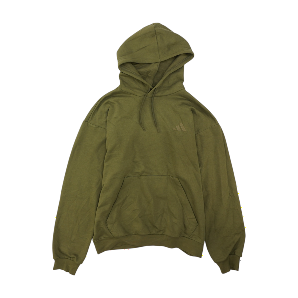 Green Solid Hoodie Pullover