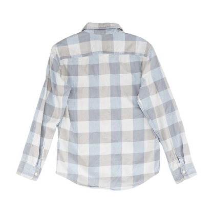 Gray Check Flannel Button Down