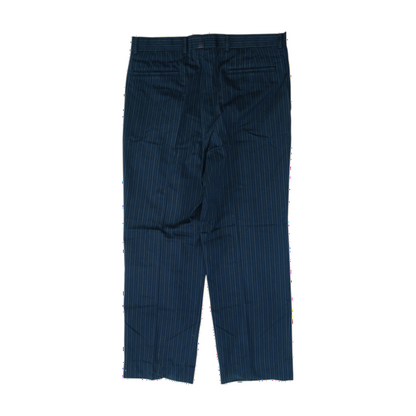 Navy Striped Regular Pants