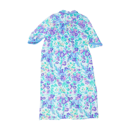 Vintage Purple Floral Robe