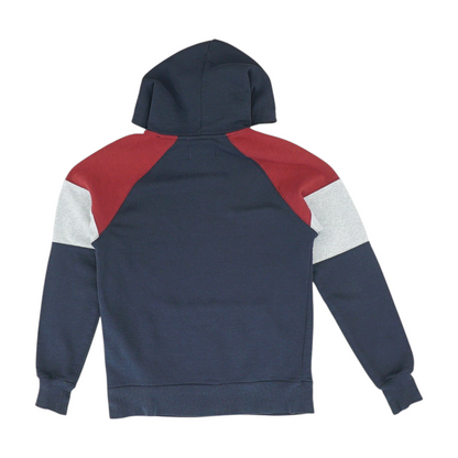 Navy Color Block Hoodie Pullover