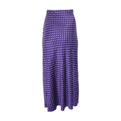 Navy Polka Dot Maxi Skirt