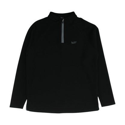 Black Solid 1/4 Zip Pullover