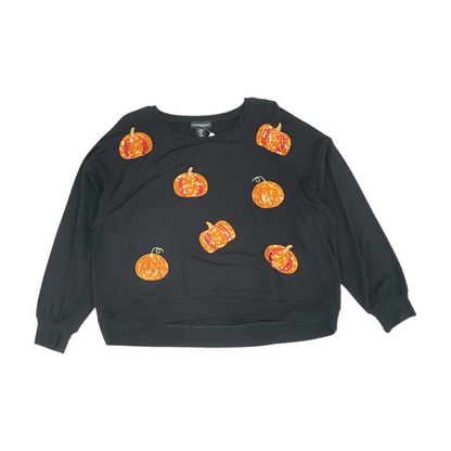 Black Graphic Sweatshirt Pullover