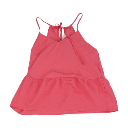 Pink Solid Sleeveless Blouse