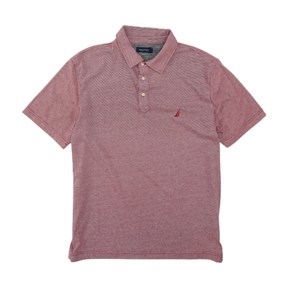 Red Striped Short Sleeve Polo