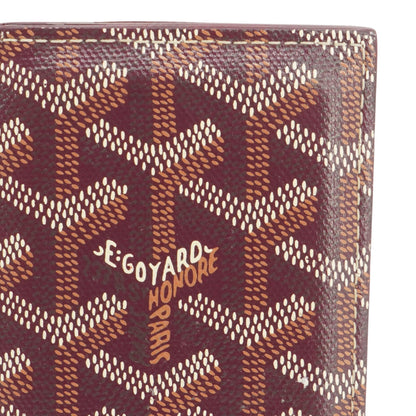 Burgundy Saint-Marc Card Wallet in Goyardine Canvas & Vauzelles Calfskin