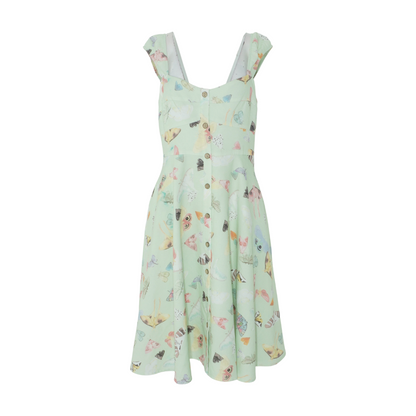 Green Print Midi Dress