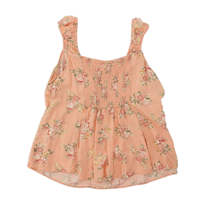 Peach Plus Floral Blouse