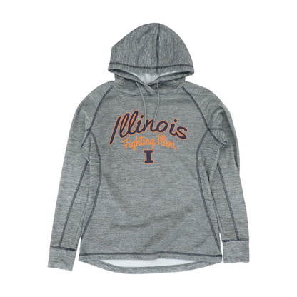 Gray Illinois Fighting Illini Solid Hoodie Pullover