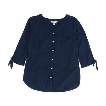 Navy Button Down