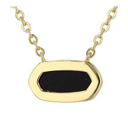 Sterling Silver Onyx Pendant Necklace