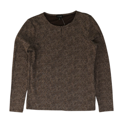 Brown Abstract Sweatshirt Pullover