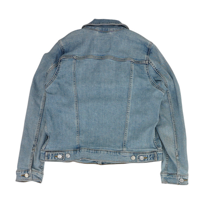 Blue Solid Denim Jacket